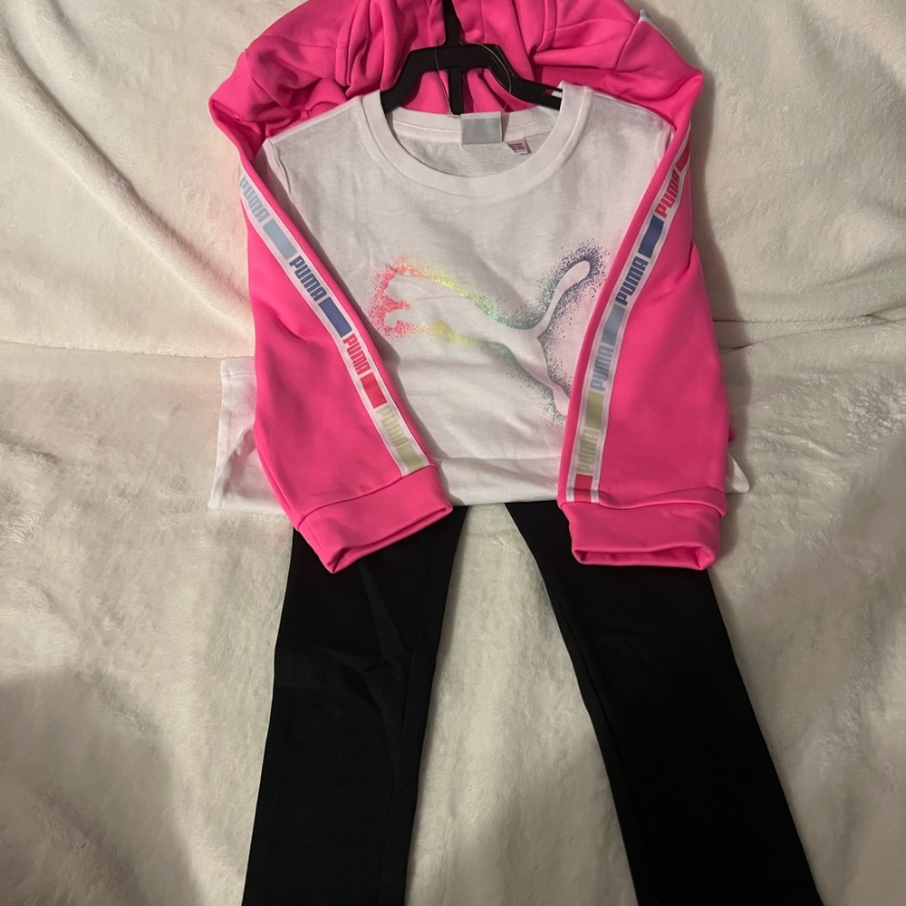 Girls 3 piece puma outfit